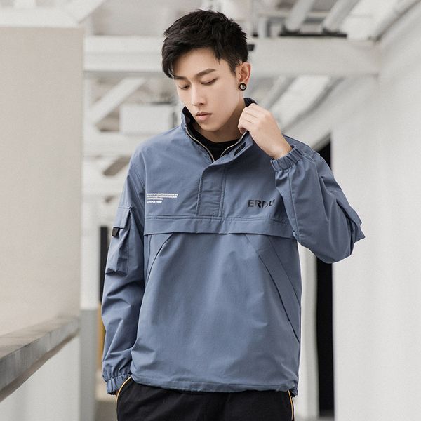 autumn ins tide brand letter printing stand collar pullover jacket loose casual men's jacket, Black;brown
autumn ins tide brand letter printing stand collar pullover jacket loose casual men's jacket, Black;brown