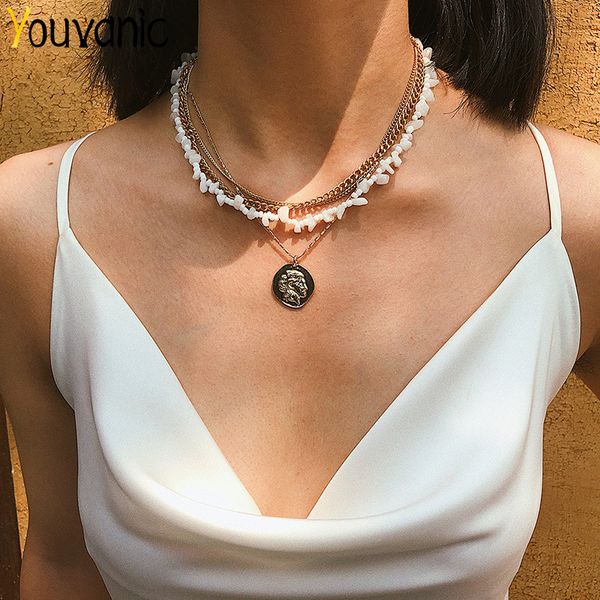 youvanic punk portrait coin pendant stone choker necklace neck collar for women bohemia short chains collar fashion jewelry 2552, Silver
youvanic punk portrait coin pendant stone choker necklace neck collar for women bohemia short chains collar fashion jewelry 2552, Silver