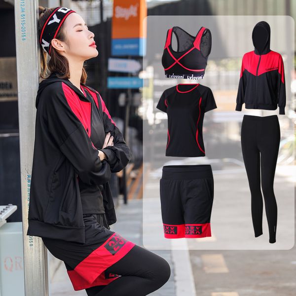 plus size running 5 pieces women yoga set female sports gym fitness clothes workout bra t-shirt shorts pants leggings sportswear, White;red
plus size running 5 pieces women yoga set female sports gym fitness clothes workout bra t-shirt shorts pants leggings sportswear, White;red