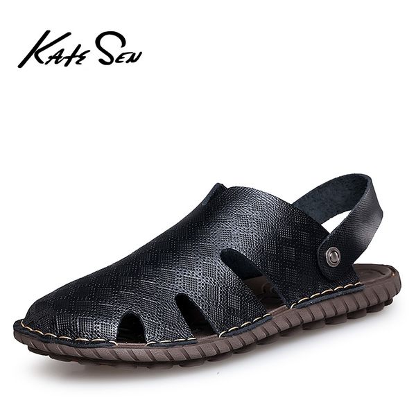 katesen summer genuine leather roman men sandals business casual shoes outdoor beach wading slippers men's shoes big size 38-48, Black
katesen summer genuine leather roman men sandals business casual shoes outdoor beach wading slippers men's shoes big size 38-48, Black