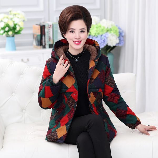 middle aged women winter jackets coat 2019 thick warm plus velvet hooded jacket casual floral printed outwear m-4xl, Black
middle aged women winter jackets coat 2019 thick warm plus velvet hooded jacket casual floral printed outwear m-4xl, Black