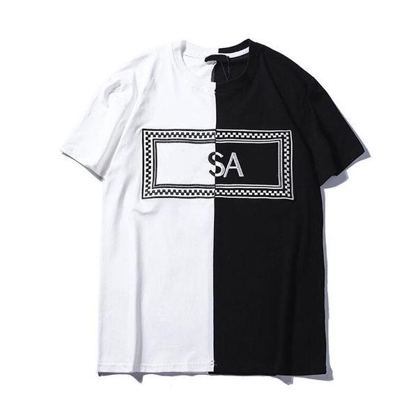 mens designer shirt summer casual t shirts for men women short sleeve shirt brand clothing patchwork tees, White;black
mens designer shirt summer casual t shirts for men women short sleeve shirt brand clothing patchwork tees, White;black