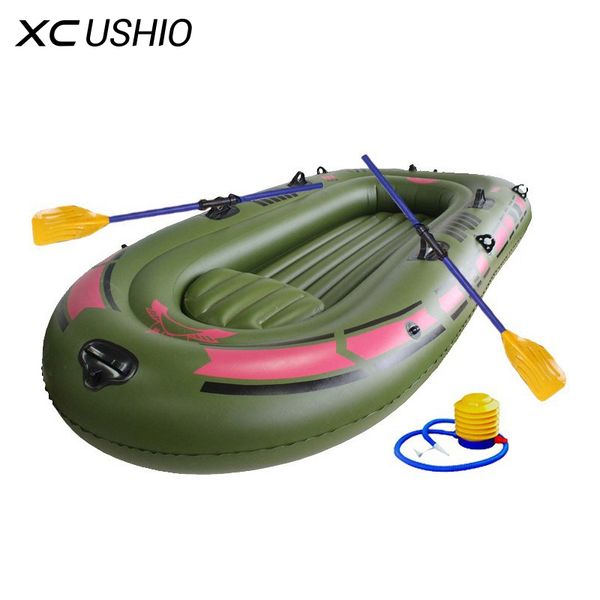 1 set 2 - 3 person portable inflatable boat high strength pvc rubber fishing boat 230x137cm with paddles pump patching kit
1 set 2 - 3 person portable inflatable boat high strength pvc rubber fishing boat 230x137cm with paddles pump patching kit