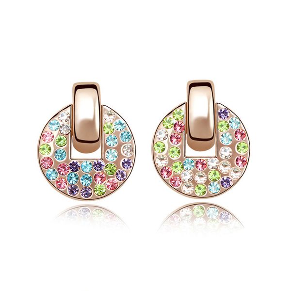rose gold color plated multicolor pave crystal earrings jewelery for women made with genuine austrian cristal, Golden;silver
rose gold color plated multicolor pave crystal earrings jewelery for women made with genuine austrian cristal, Golden;silver