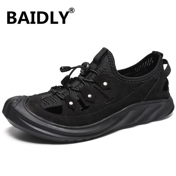 sandals classic mens summer genuine leather male beach soft comfortable outdoor sneakers man sandalia, Black
sandals classic mens summer genuine leather male beach soft comfortable outdoor sneakers man sandalia, Black