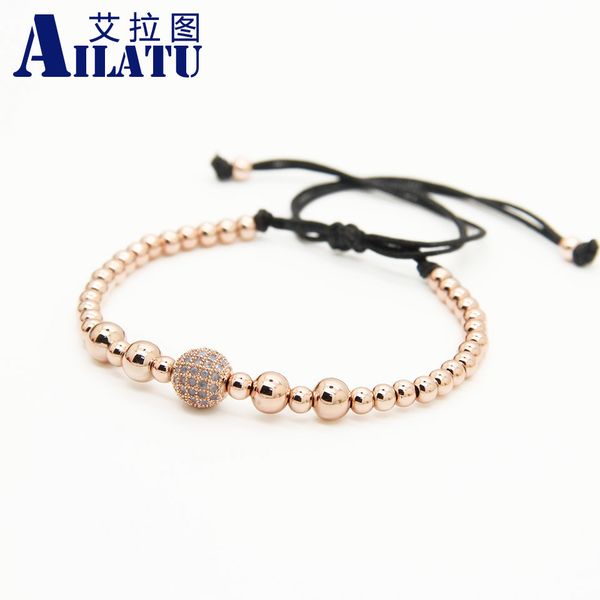 ailatu 4mm copper round beads with cz ball braiding macrame lucky men's and women's bracelet, Golden;silver
ailatu 4mm copper round beads with cz ball braiding macrame lucky men's and women's bracelet, Golden;silver