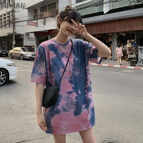 new women t shirt contrast color tie dyed rainbow short sleeves tshirt crew neck loose summer female, White
new women t shirt contrast color tie dyed rainbow short sleeves tshirt crew neck loose summer female, White