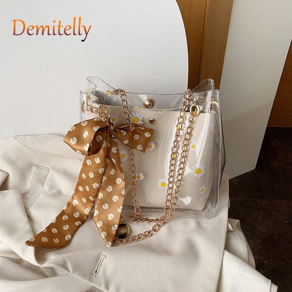 fashionable silk scarf wild bucket bag new transparent jelly shoulder messenger bag exquisite hardware chain women's
fashionable silk scarf wild bucket bag new transparent jelly shoulder messenger bag exquisite hardware chain women's