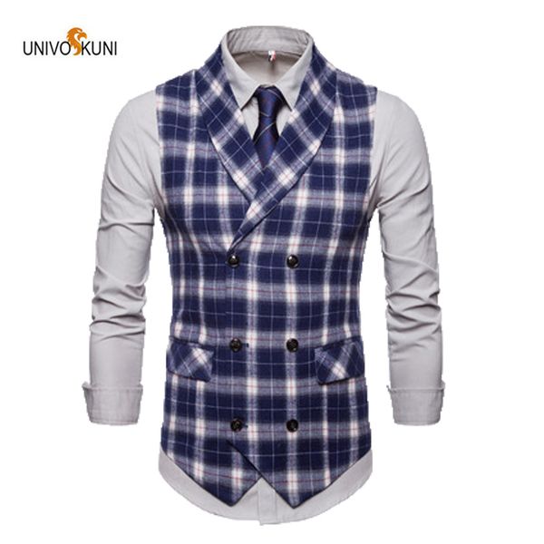 univos kuni 2019 new spring and autumn fashion plaid men's casual suit vest trend lapel size m-4xl wyr14, Black;white
univos kuni 2019 new spring and autumn fashion plaid men's casual suit vest trend lapel size m-4xl wyr14, Black;white