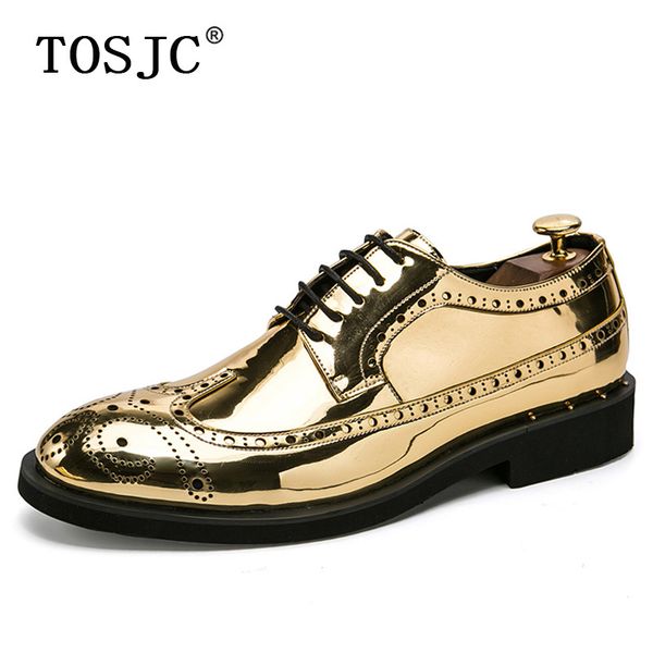 tosjc men brogue oxfords patent leather lace-up formal shoes for man luxury mens wedding party dress shoes, Black
tosjc men brogue oxfords patent leather lace-up formal shoes for man luxury mens wedding party dress shoes, Black