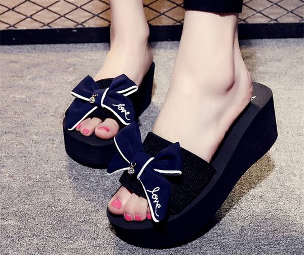 2019 summer women shoes platform sandals beach flip flops slip on slippers women high heel shoes bowknot wedges ladies slippers, Black
2019 summer women shoes platform sandals beach flip flops slip on slippers women high heel shoes bowknot wedges ladies slippers, Black