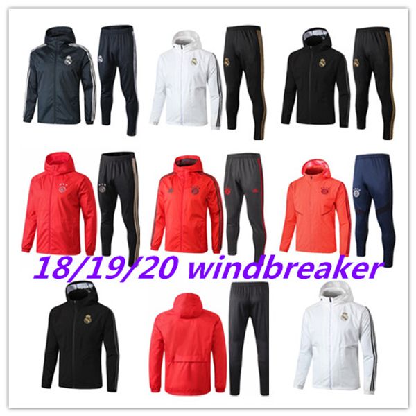 2018 2019 2020 real madrid ajax bayern windbreaker with pants soccer tracksuit hooded jacket ajax red football windbreaker training suit, Black
2018 2019 2020 real madrid ajax bayern windbreaker with pants soccer tracksuit hooded jacket ajax red football windbreaker training suit, Black