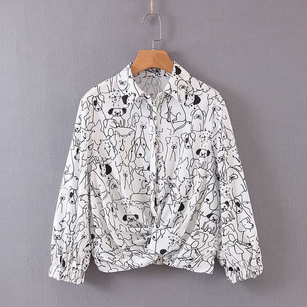 dog printing 2019 women spring blouse long sleeve turn down collar female white shirt ladies top
dog printing 2019 women spring blouse long sleeve turn down collar female white shirt ladies top