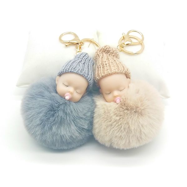 sleeping baby doll keychain nipple doll pompom keychains fake fur ball key chain pendant nipple baby keychain car keyring, Silver
sleeping baby doll keychain nipple doll pompom keychains fake fur ball key chain pendant nipple baby keychain car keyring, Silver