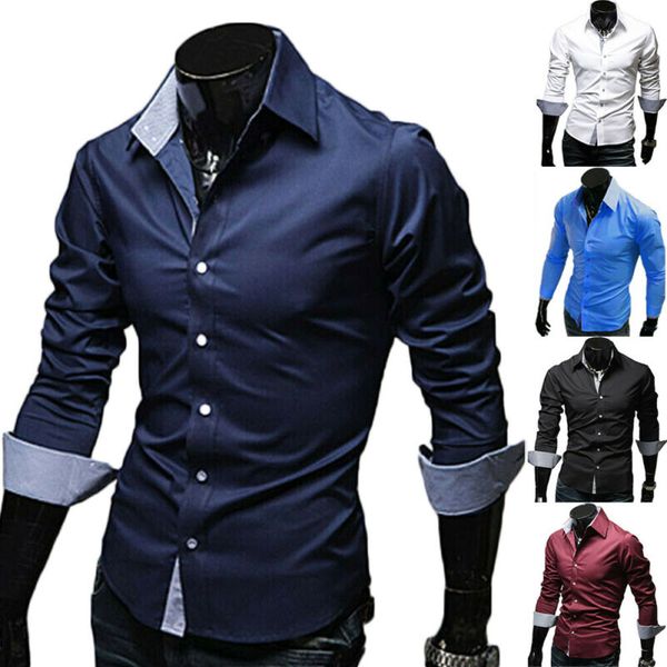 luxury new fashion mens slim fit shirt long sleeve shirts casual shirts korean clothes men 2019 mens regular fit clothes, White;black
luxury new fashion mens slim fit shirt long sleeve shirts casual shirts korean clothes men 2019 mens regular fit clothes, White;black
