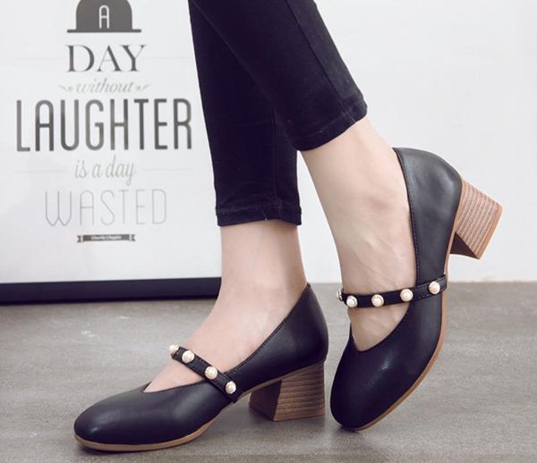 2019 women's shoes in spring and autumn with new style middle heel coarse heel square head @14, Black
2019 women's shoes in spring and autumn with new style middle heel coarse heel square head @14, Black