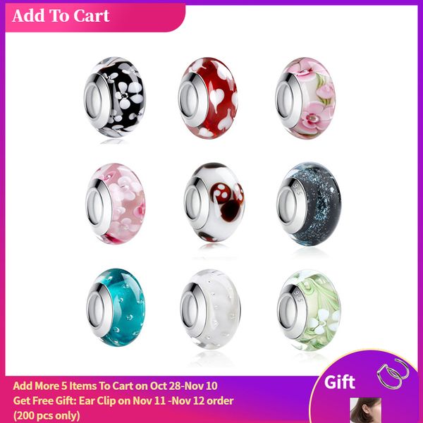 bisaer beads sterling silver 925 jewelry lampwork glass beads for jewelry making blossom 11 colors fit charms bracelet hj6361, Bronze;silver
bisaer beads sterling silver 925 jewelry lampwork glass beads for jewelry making blossom 11 colors fit charms bracelet hj6361, Bronze;silver