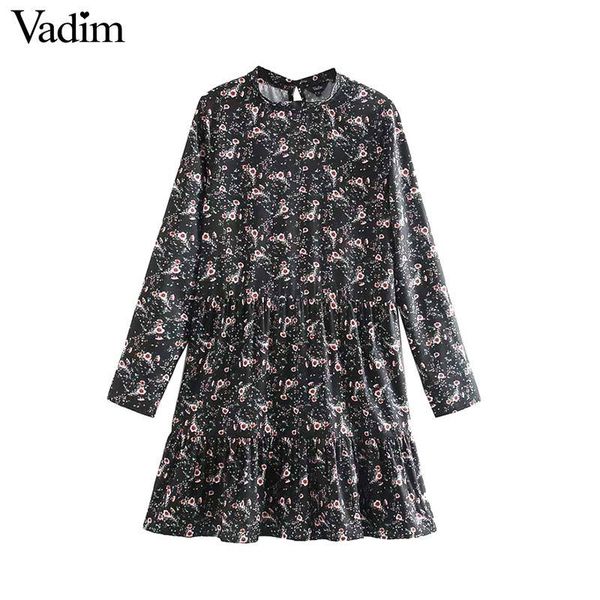 vadim women vintage floral pattern dress o neck long sleeve straight style female casual retro mini dresses vestidos qd201, Black;pink
vadim women vintage floral pattern dress o neck long sleeve straight style female casual retro mini dresses vestidos qd201, Black;pink