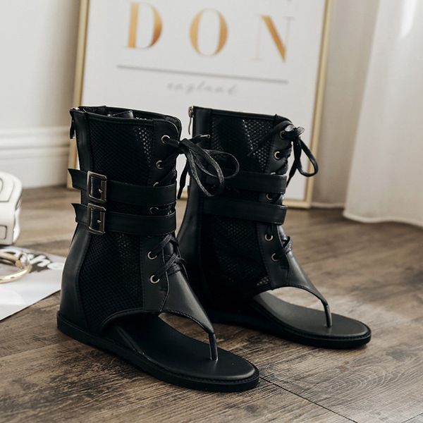 muqgew rome sandals women leather open toe boots high sandals flat plus size footwear black buckle summer cool thong shoes lady
muqgew rome sandals women leather open toe boots high sandals flat plus size footwear black buckle summer cool thong shoes lady