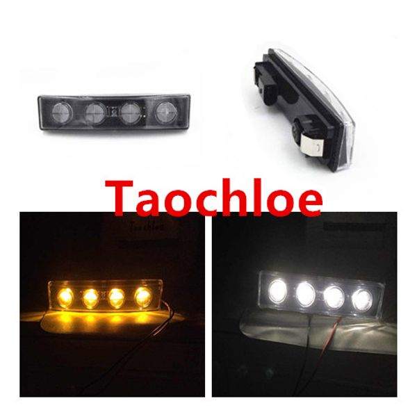 

2pcs 24v white amber yellow led side marker for side marker lamp truck warning light led trailer light bus lorry