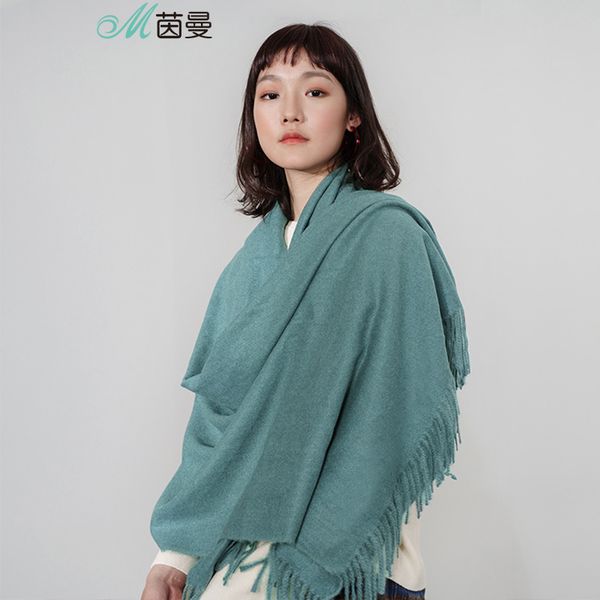 inman scarf winter korea style all-matching thick solid shawl warm both used scarf, Blue;gray
inman scarf winter korea style all-matching thick solid shawl warm both used scarf, Blue;gray