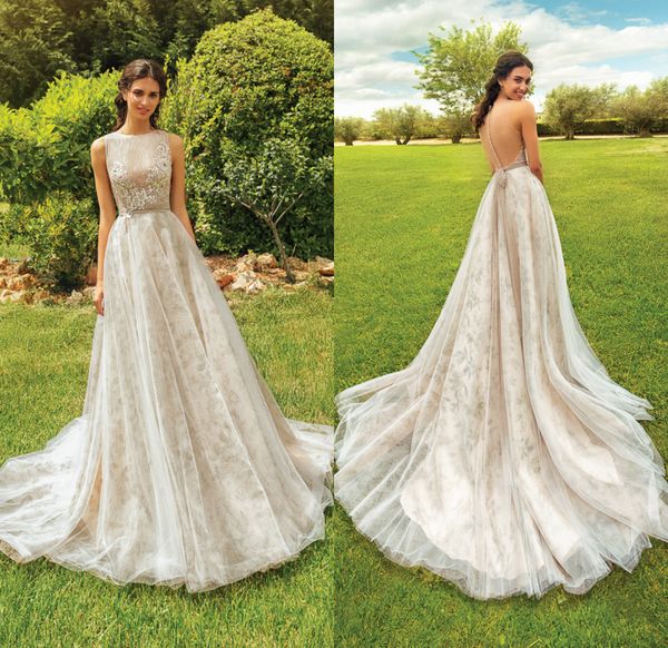 2020 boho wedding dresses jewel sleeveless lace apliques printed a line beach wedding gown custom made ruffles robes de mariée sell, White
2020 boho wedding dresses jewel sleeveless lace apliques printed a line beach wedding gown custom made ruffles robes de mariée sell, White