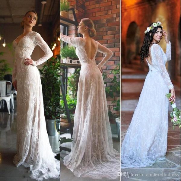2019 Elegant Mermaid Wedding Dress Sexy Backless Full Lace Long Sleeve Bridal Gown Bohemian Beach Backless Wedding Gown BC1887
2019 Elegant Mermaid Wedding Dress Sexy Backless Full Lace Long Sleeve Bridal Gown Bohemian Beach Backless Wedding Gown BC1887