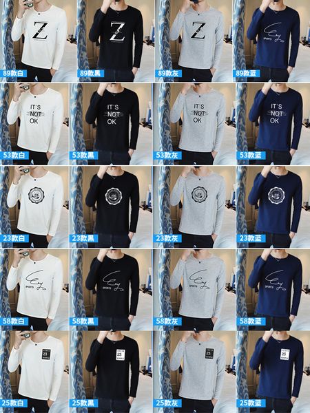 5 piece smens designer t shirts mens long-sleeved t-shirt 2020 new short-sleeved spring fashion t-shirt bottoming shirt sweater mens clothes, Black
5 piece smens designer t shirts mens long-sleeved t-shirt 2020 new short-sleeved spring fashion t-shirt bottoming shirt sweater mens clothes, Black