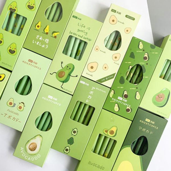 4pcs / pack avocado fruit gel pen kawaii 0.5mm needle all black neutral creative simple student gift school office supplies
4pcs / pack avocado fruit gel pen kawaii 0.5mm needle all black neutral creative simple student gift school office supplies
