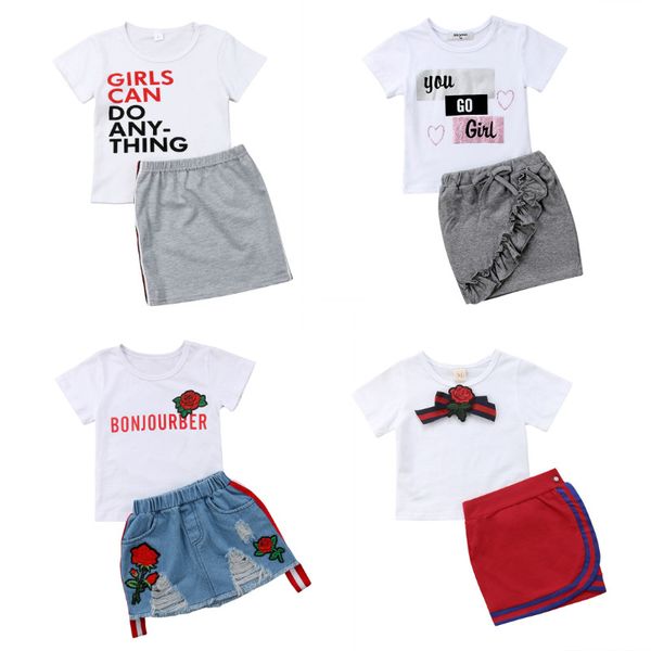 1-6Y Kids Baby Girls Summer Clothes Sets Casual White Basic T-shirt Short Skirts 2PCS Outfit Children Girls Dress
1-6Y Kids Baby Girls Summer Clothes Sets Casual White Basic T-shirt Short Skirts 2PCS Outfit Children Girls Dress