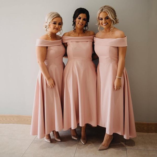 custom pink high low short bridesmaid dresses 2019 off shoulder ankle length country maid of honor gowns, White;pink
custom pink high low short bridesmaid dresses 2019 off shoulder ankle length country maid of honor gowns, White;pink