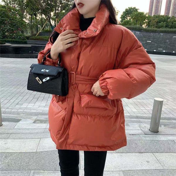 2019 new winter women's jacket bright colors insulated puffy winter coat women parka loose cut with belt my01, Black
2019 new winter women's jacket bright colors insulated puffy winter coat women parka loose cut with belt my01, Black