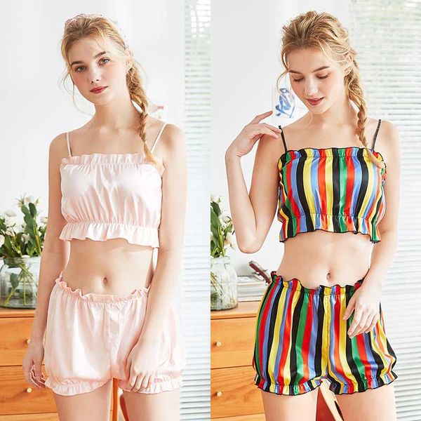 women swimwear swimsuit silk satin pijama feminino elastic wrap chest+shorts 2 pieces summer sleep wear night wear, Black;red
women swimwear swimsuit silk satin pijama feminino elastic wrap chest+shorts 2 pieces summer sleep wear night wear, Black;red