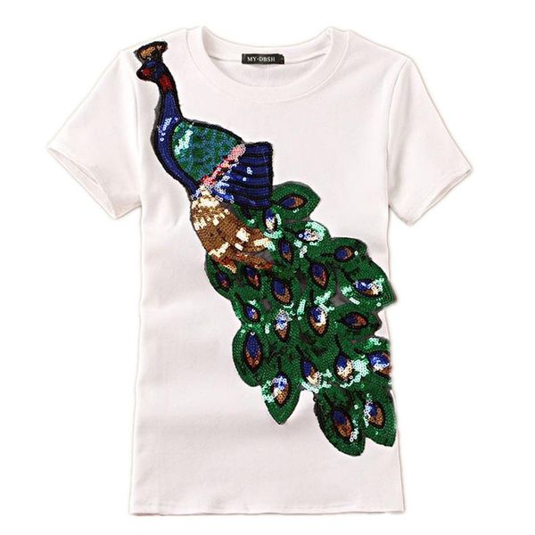 noble elegant t shirt women peacock sequined sequins t -shirt womens fashion new tee shirt femmer lady sakura clothes loose s-4xl, White
noble elegant t shirt women peacock sequined sequins t -shirt womens fashion new tee shirt femmer lady sakura clothes loose s-4xl, White