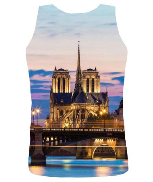 notre dame de paris mens tank 3d designer printed sleeveless summer tees mens summer vest, White;black
notre dame de paris mens tank 3d designer printed sleeveless summer tees mens summer vest, White;black