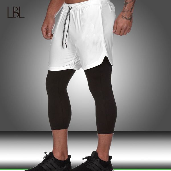 men's pants 2 in 1 running shorts with 3/4 compression tights training men outdoor quick dry breathable trousers male bottom, Black
men's pants 2 in 1 running shorts with 3/4 compression tights training men outdoor quick dry breathable trousers male bottom, Black