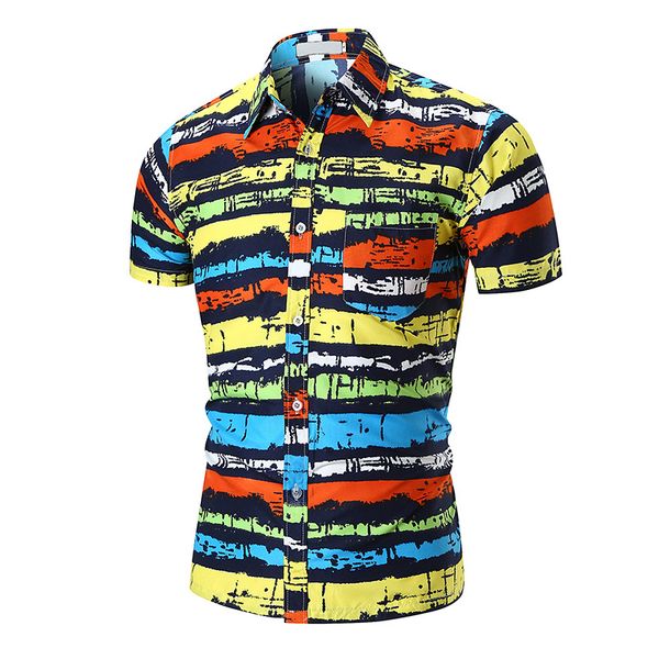 brand shirt men short sleeve cool summer small characteristic color stripes beach shirts hawaiian male shirts european size xxl, White;black
brand shirt men short sleeve cool summer small characteristic color stripes beach shirts hawaiian male shirts european size xxl, White;black