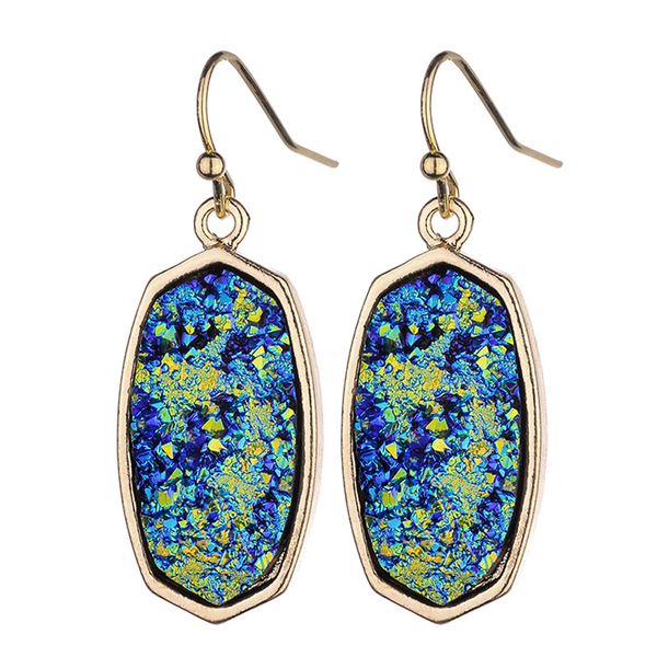 korean version crystal earrings resin alloy crystal tooth pendant oval drop shape female earrings druzy drusy natural stone cluster earrings, Silver
korean version crystal earrings resin alloy crystal tooth pendant oval drop shape female earrings druzy drusy natural stone cluster earrings, Silver
