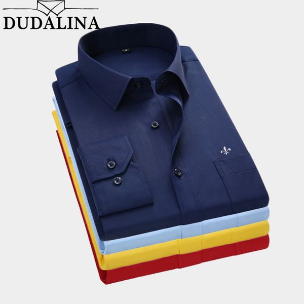 dudalina 2019 men shirt plus size color pocket long sleeved classical male shirts formal business shirt man embroidery, White;black
dudalina 2019 men shirt plus size color pocket long sleeved classical male shirts formal business shirt man embroidery, White;black