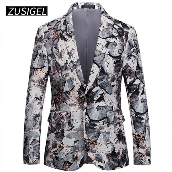 zusigel men's dress floral printing blazer suit slim fit one button notched lapel prom party suit jacket, White;black
zusigel men's dress floral printing blazer suit slim fit one button notched lapel prom party suit jacket, White;black