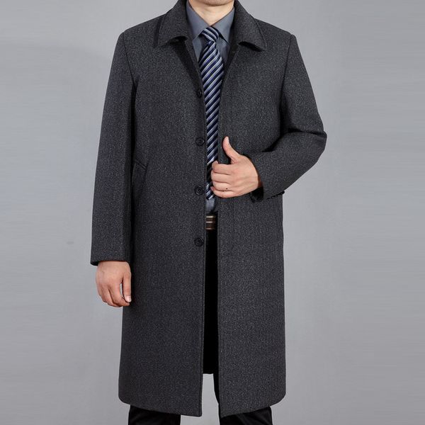 winter men's woolen coat lapel woolen mid-length thickened pure color casual long sleeve men's woolen coat trench, Black
winter men's woolen coat lapel woolen mid-length thickened pure color casual long sleeve men's woolen coat trench, Black