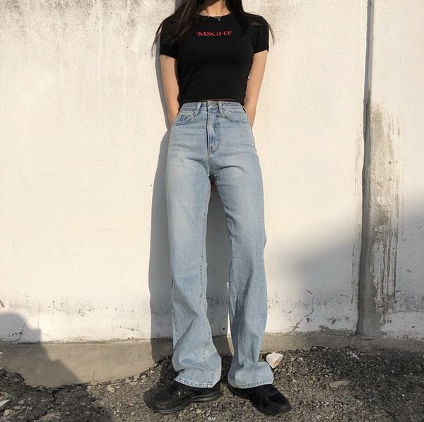 diaooaid 2019 new boyfriend wide leg jeans loose washed high waist denim jeans for women simple personality female trousers, Blue
diaooaid 2019 new boyfriend wide leg jeans loose washed high waist denim jeans for women simple personality female trousers, Blue