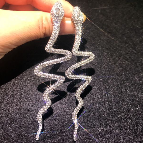 fashion kpop earrings shiny snake rhinestone dangle earring long tassel crystal drop earrings for women weddings jewelry gift, Golden
fashion kpop earrings shiny snake rhinestone dangle earring long tassel crystal drop earrings for women weddings jewelry gift, Golden