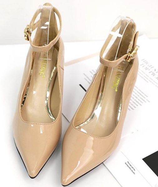 2019 women's shoes in spring and autumn with new style high heel fine heel pointed end, Black
2019 women's shoes in spring and autumn with new style high heel fine heel pointed end, Black