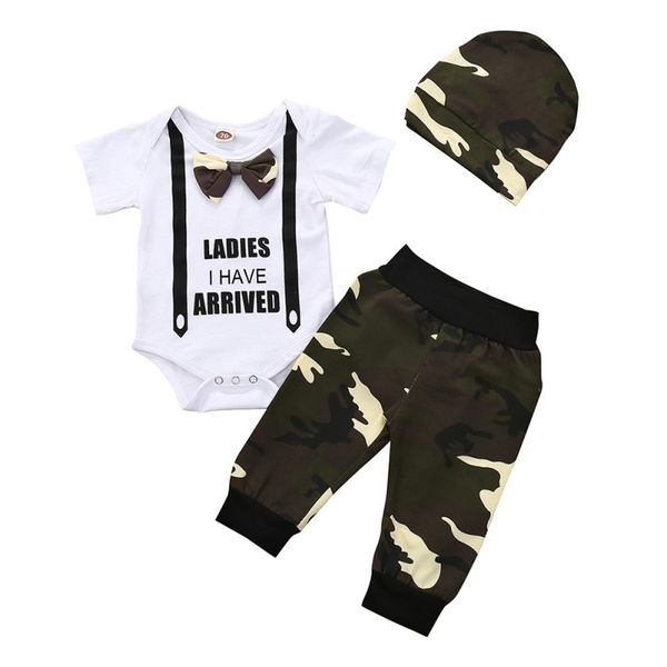 summer baby boy clothes sets infant boys cotton short sleeve romper + camouflage pants + hat 3pcs clothing suit, White
summer baby boy clothes sets infant boys cotton short sleeve romper + camouflage pants + hat 3pcs clothing suit, White