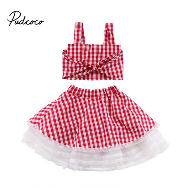 pudcoco girl clothes 2шт кружева дети baby girls 2018 лето повседневная клетчатая хлопчатобумажная кофточка без рукавов майки +юбки наряды, White
pudcoco girl clothes 2шт кружева дети baby girls 2018 лето повседневная клетчатая хлопчатобумажная кофточка без рукавов майки +юбки наряды, White
