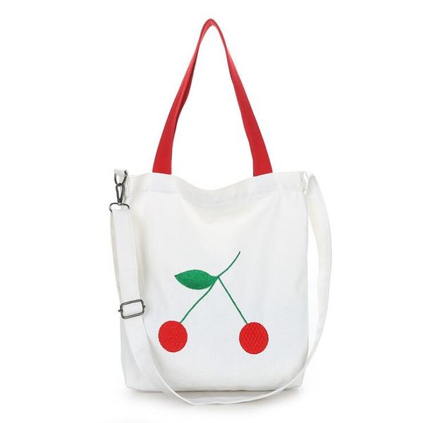2020 new korean canvas cherry pattern one-shoulder diagonal simple student bag large bag shopping bag portable black white
2020 new korean canvas cherry pattern one-shoulder diagonal simple student bag large bag shopping bag portable black white