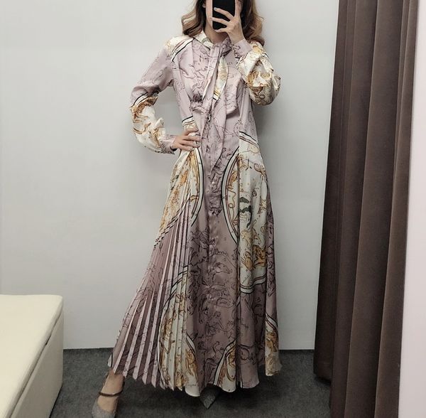 autumn women dress stylish prints long sleeve bow collar pleated bohemian dresses feminino vestidos 2019 fall new clothing, Black;gray
autumn women dress stylish prints long sleeve bow collar pleated bohemian dresses feminino vestidos 2019 fall new clothing, Black;gray