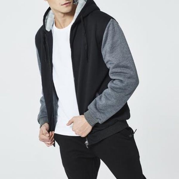 men's baseball hoodies uniform winter autumn male zipper patchwork casual hoodies mens thickness keeep warm new, Black
men's baseball hoodies uniform winter autumn male zipper patchwork casual hoodies mens thickness keeep warm new, Black