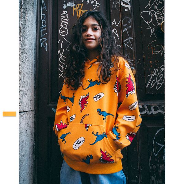 ouyang&ivan autumn spring new cartoon dinosaur print girl hooded sweatshirt children's hoodies street style long-sleeved sweater, Black
ouyang&ivan autumn spring new cartoon dinosaur print girl hooded sweatshirt children's hoodies street style long-sleeved sweater, Black